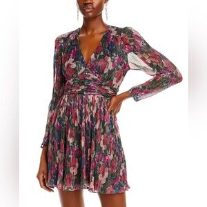 AQUA
Long Sleeve Metallic Floral Dress